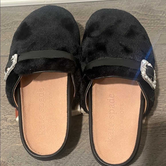 Kate Spade Cici Faux Fur Mules with Embellished Buckle NWOT Size 8 - Picture 4 of 7